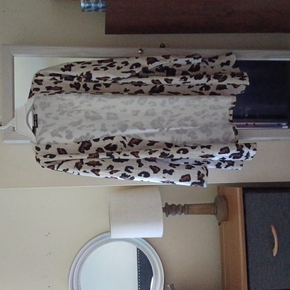 Animal print cardigan